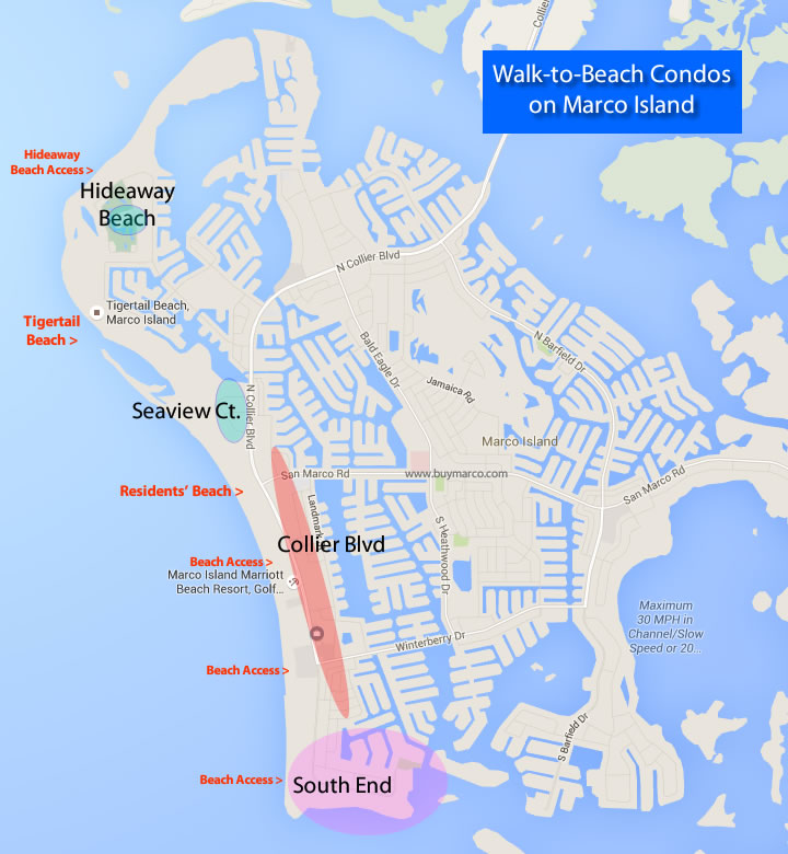 Walk-to-Beach Condo Map
